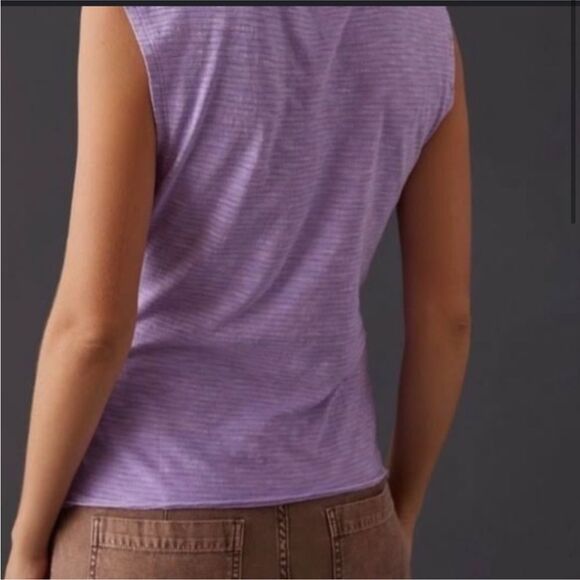 Pilcro Anthropologie purple scrunch top nwt - Picture 2 of 10
